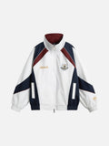 Color-Blocked Track Jacket with Crest Logo