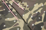 DAXUEN olive camouflage wide-leg pants with pink stripes