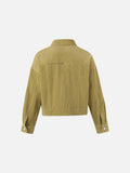 DAXUEN olive green cropped corduroy jacket