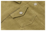 DAXUEN olive green cropped corduroy jacket