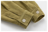 DAXUEN olive green cropped corduroy jacket