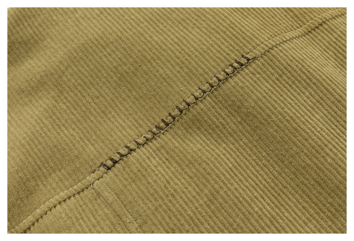 DAXUEN olive green cropped corduroy jacket