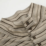 DAXUEN olive green striped mock neck long sleeve top