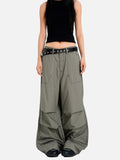 DAXUEN olive green wide-leg cargo pants