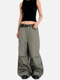 DAXUEN olive green wide-leg cargo pants