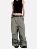 DAXUEN olive green wide-leg cargo pants