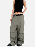 DAXUEN olive green wide-leg cargo pants