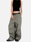 DAXUEN olive green wide-leg cargo pants