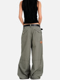 DAXUEN olive green wide-leg cargo pants
