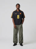 DAXUEN olive green wide-leg cargo pants — model photo