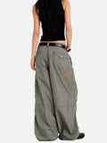 DAXUEN olive green wide-leg cargo pants