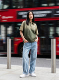 DAXUEN Ombre polo shirt with kangaroo pocket — model photo