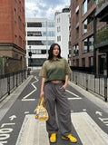 DAXUEN Ombre polo shirt with kangaroo pocket — model photo