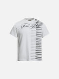 DAXUEN Ornate script and piano key graphic T-shirt