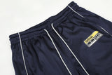 Ornate Script Black Wide-Leg Athletic Pants