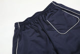 Ornate Script Black Wide-Leg Athletic Pants