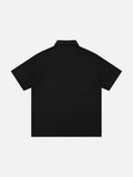 DAXUEN Ornate script embroidered polo shirt