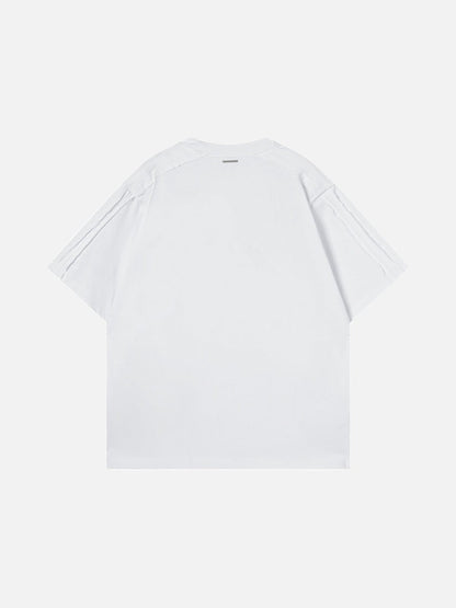 DAXUEN Ornate script graphic short-sleeved T-shirt