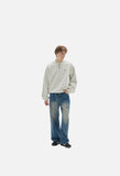 Faded Vintage Blue Wide-Leg Jeans