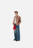 Faded Vintage Blue Wide-Leg Jeans