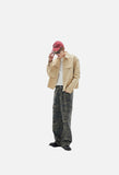 Dark Green Camouflage Relaxed Cargo Pants