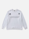 DAXUEN black crew sweatshirt with outlined wordmark