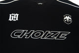 DAXUEN black crew sweatshirt with outlined wordmark