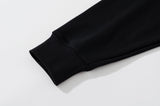 DAXUEN black crew sweatshirt with outlined wordmark