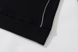 DAXUEN black crew sweatshirt with outlined wordmark