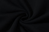 DAXUEN black crew sweatshirt with outlined wordmark