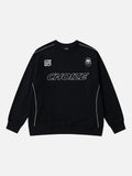 DAXUEN black crew sweatshirt with outlined wordmark