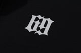 DAXUEN black crew sweatshirt with outlined wordmark