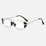 Oval Minimalist Metal Sunglasses with Accents