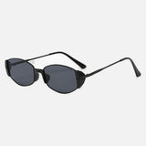 DAXUEN gold oval minimalist sunglasses with black accents
