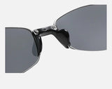 DAXUEN gold oval minimalist sunglasses with black accents