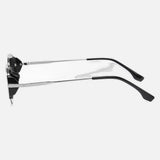 DAXUEN gold oval minimalist sunglasses with black accents