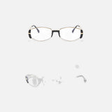 DAXUEN gold oval minimalist sunglasses with black accents