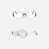 DAXUEN gold oval minimalist sunglasses with black accents