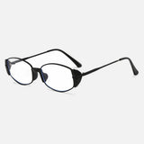 DAXUEN gold oval minimalist sunglasses with black accents