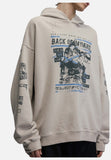 Distressed Graphic Hoodie Sweatshirt