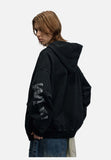 Distressed Graphic Hoodie Sweatshirt