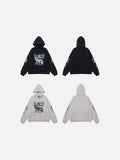 Distressed Graphic Hoodie Sweatshirt