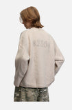Textured Crew Neck Knit Top