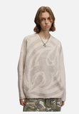 Textured Crew Neck Knit Top