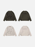 Textured Crew Neck Knit Top