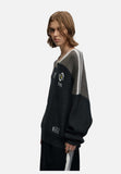 Camo V-Neck Knitted Sweater