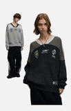 Camo V-Neck Knitted Sweater