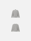 Distressed V-Neck Long Sleeve Top