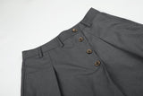 DAXUEN dark grey wide-leg overlapping panel culottes