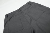 DAXUEN dark grey wide-leg overlapping panel culottes